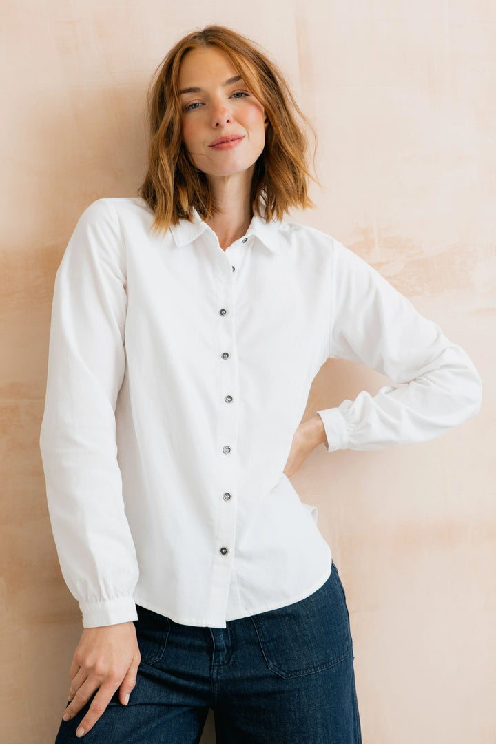 Chemise boutonnée en velours Ana - De pur coton biologique