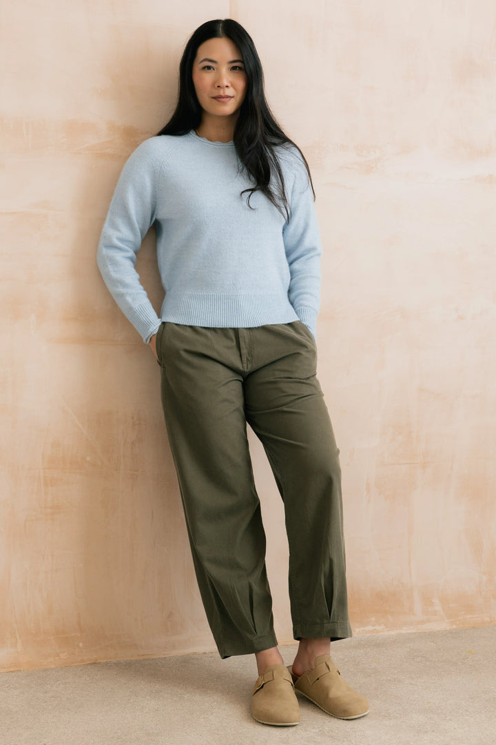 Pantalon en lyocell et coton Shirin - Coupe droite avec ceinture élastique