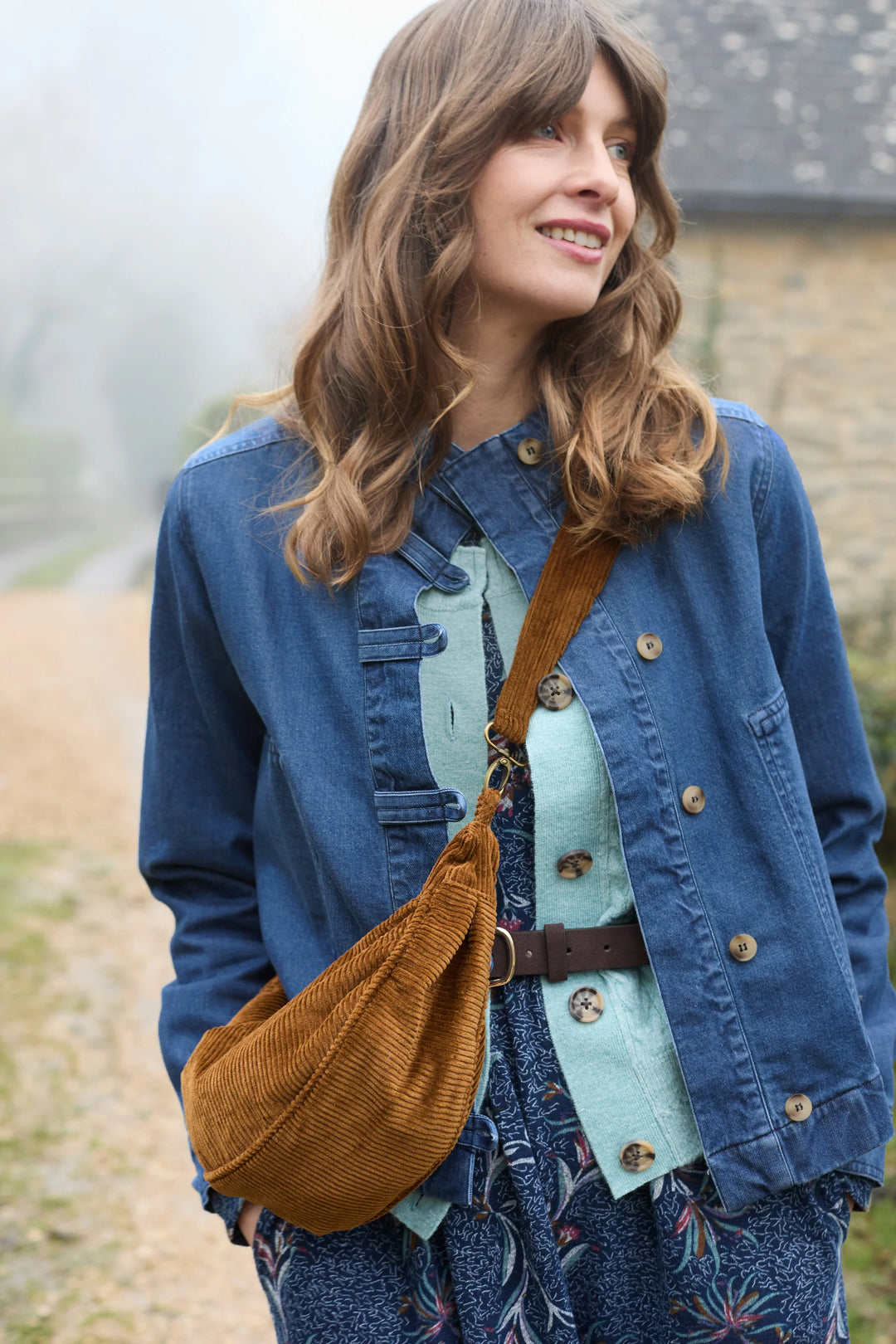 Blouson boutonné Docklands - En denim extensible à col montant