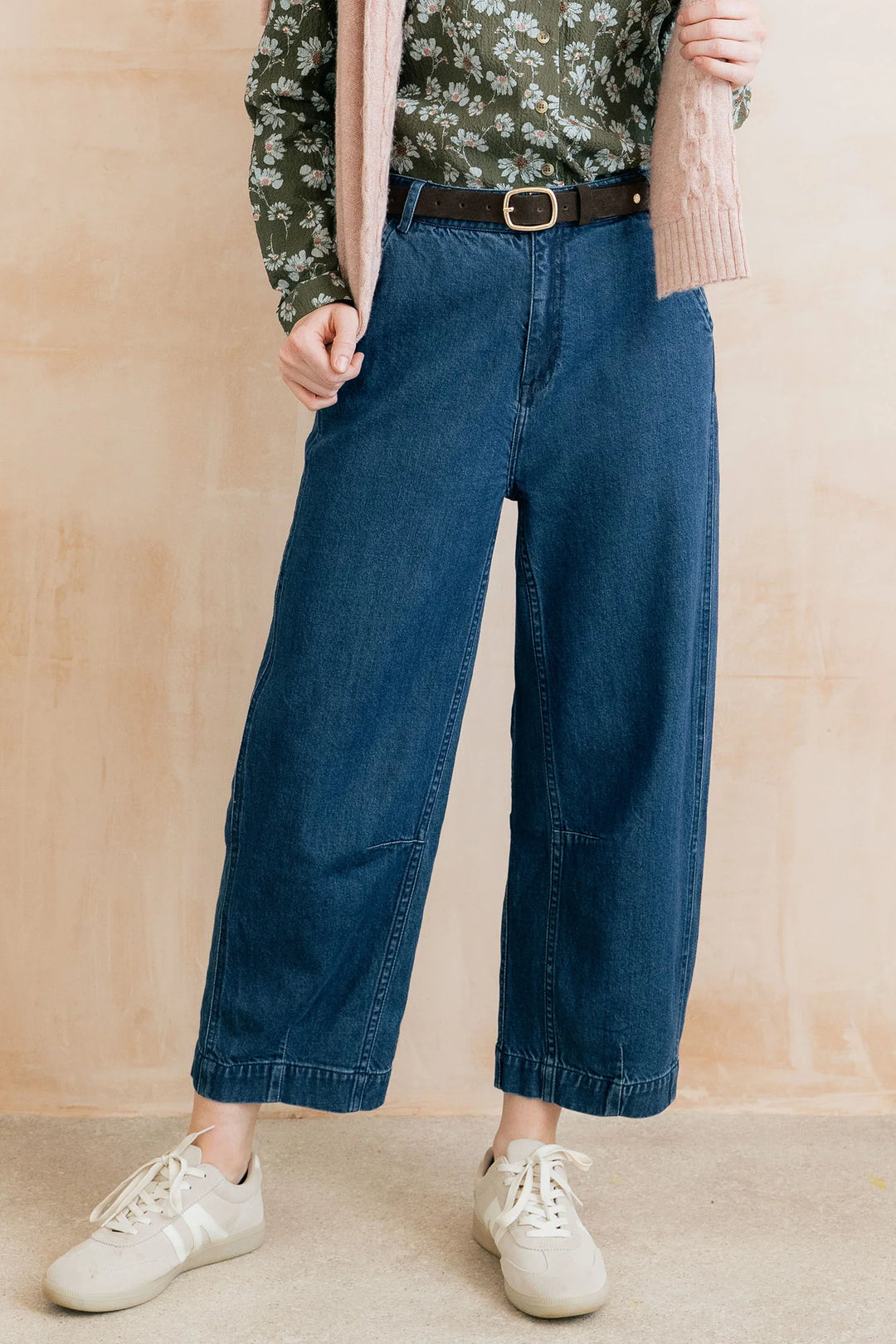 Jeans à jambe large et taille haute Georgia - En denim extensible