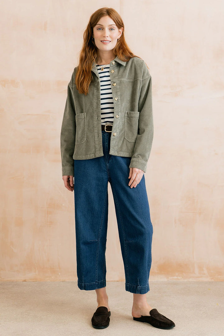 Jeans à jambe large et taille haute Georgia - En denim extensible