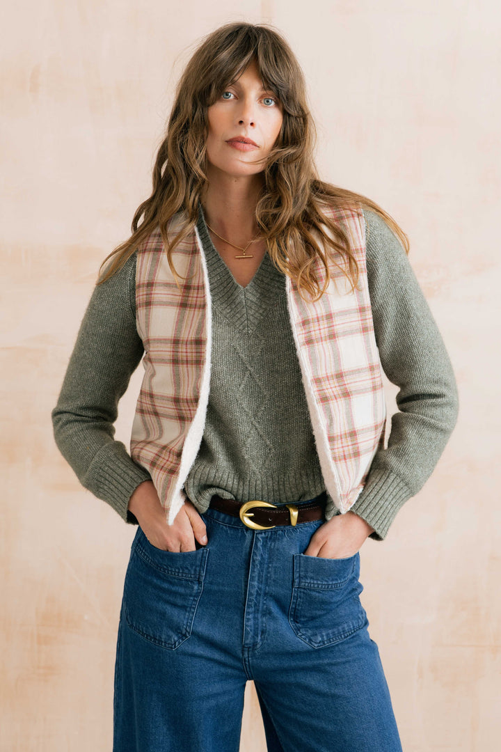 Veste sans manches réversible Pavilion - En maille bouclée et coton biologique