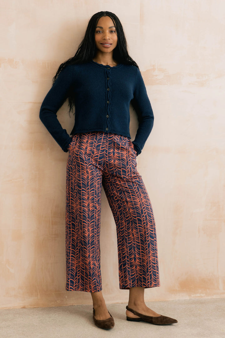 Cardigan boutonné en maille festonnée Elodie - Mélange d'alpaga