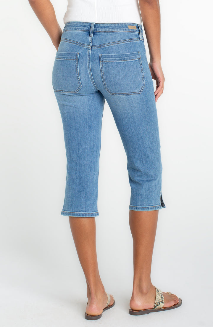 Pantalon ajusté - Capri classique à taille haute