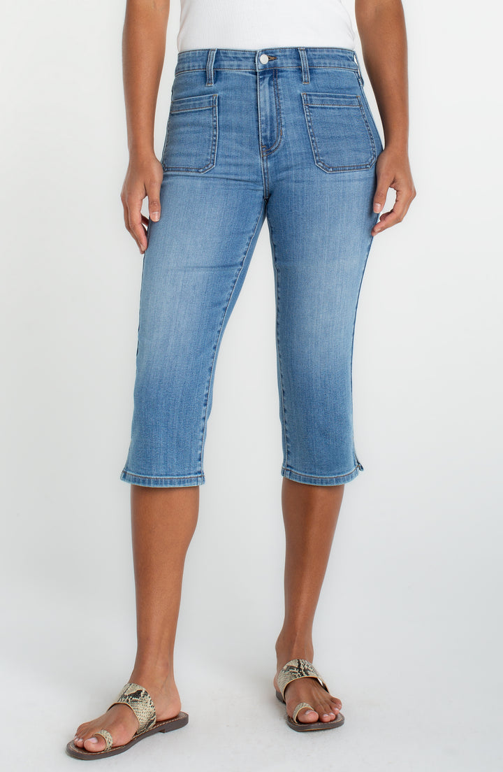 Pantalon ajusté - Capri classique à taille haute