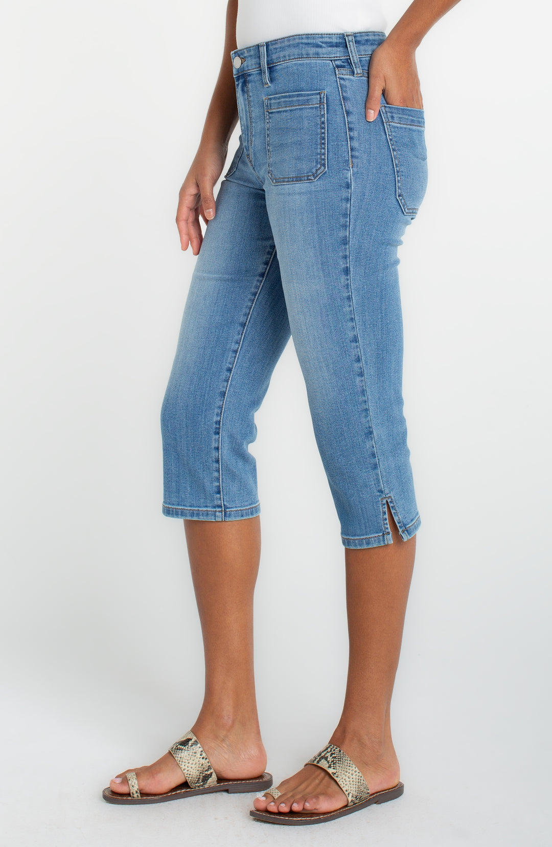 Pantalon ajusté - Capri classique à taille haute