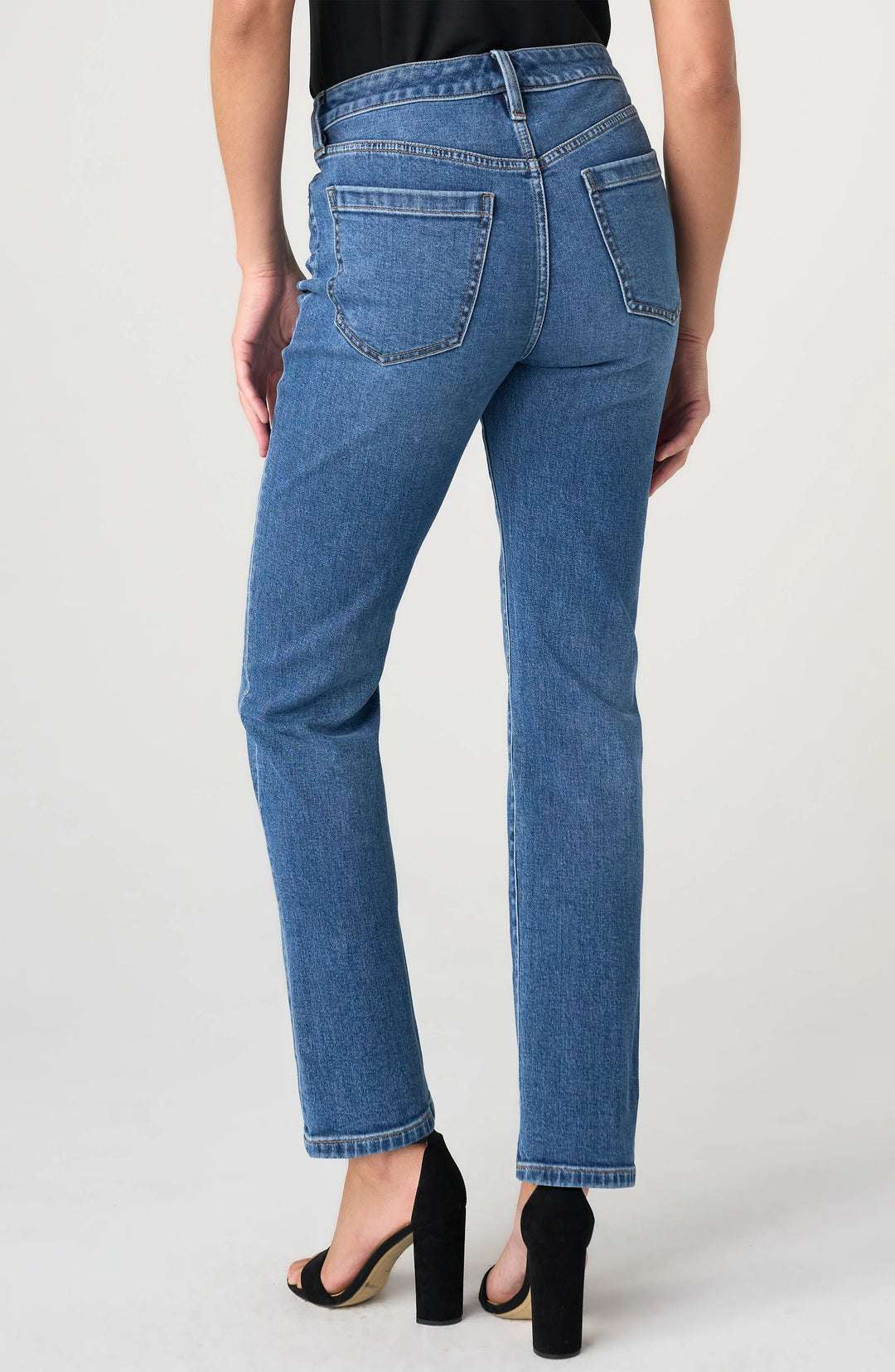 Jeans droit à taille confort Rowan - Avec ceinture élastique invisible