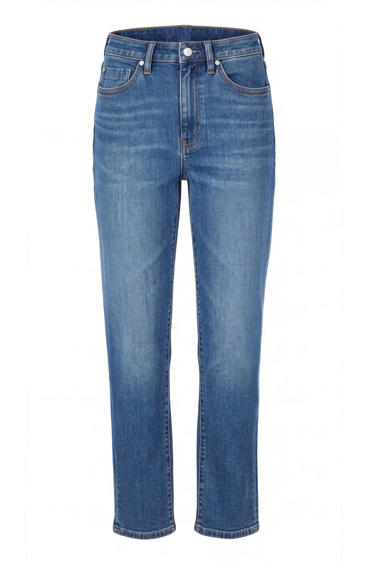 Jeans droit à taille confort Rowan - Avec ceinture élastique invisible