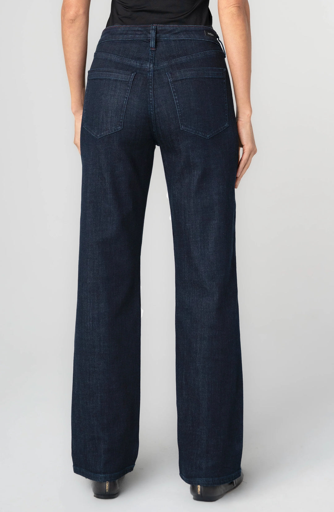 Jeans à jambe droite Kennedy - À taille mi-haute et mélange de coton