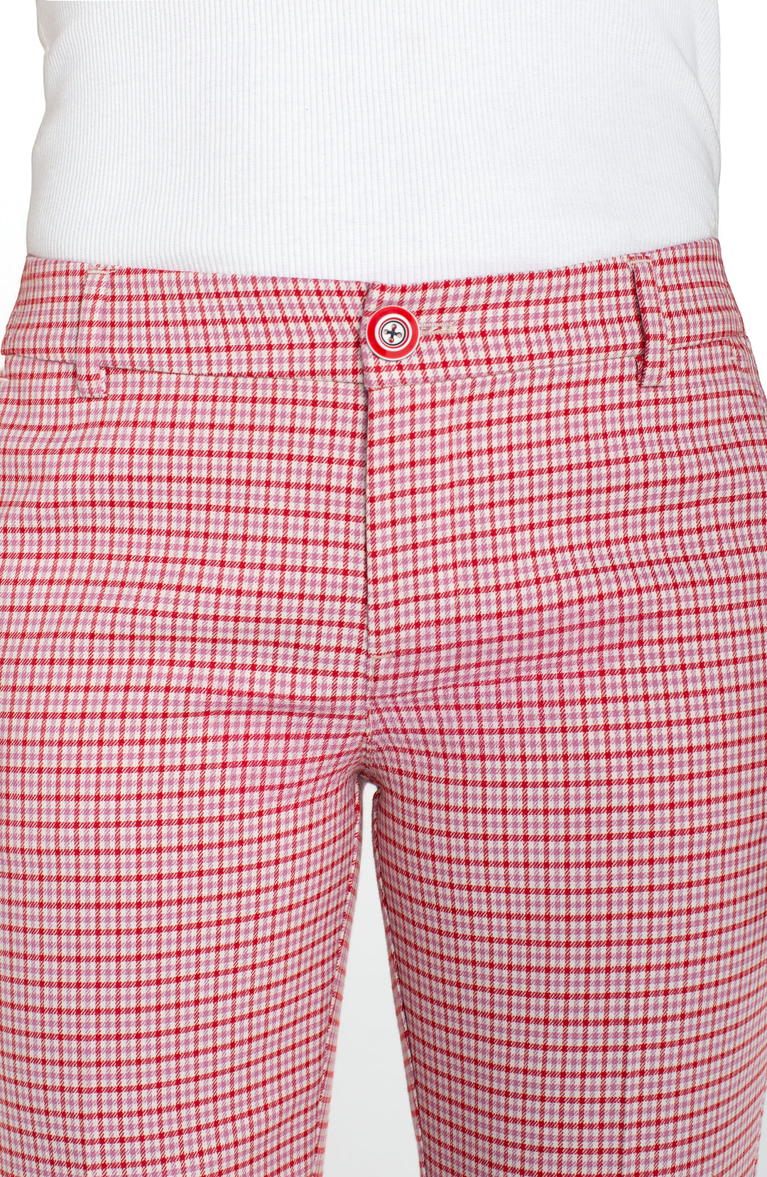 Pantalon à carreaux Kelsey - Ajusté avec fente latérale