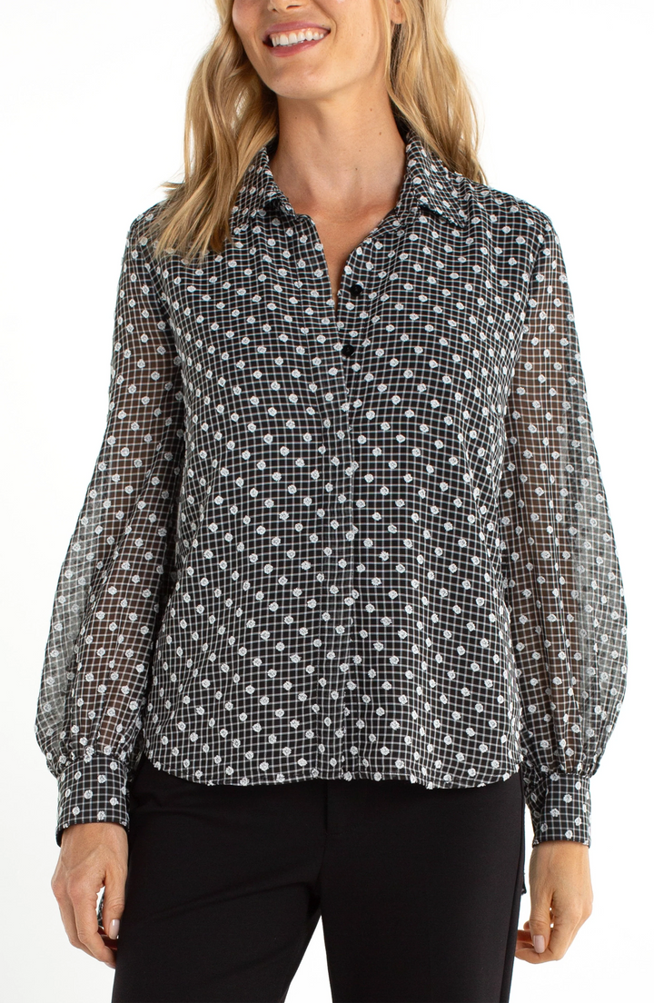 Blouse à manches longues au style classique