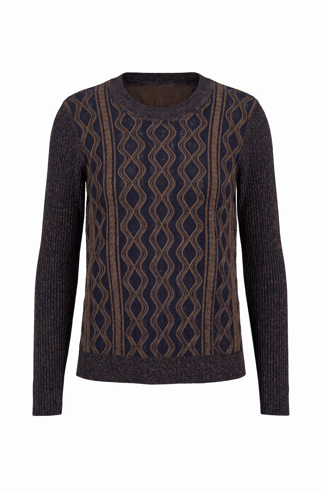 Chandail texturée à motifs - Manches longues et touche de laine
