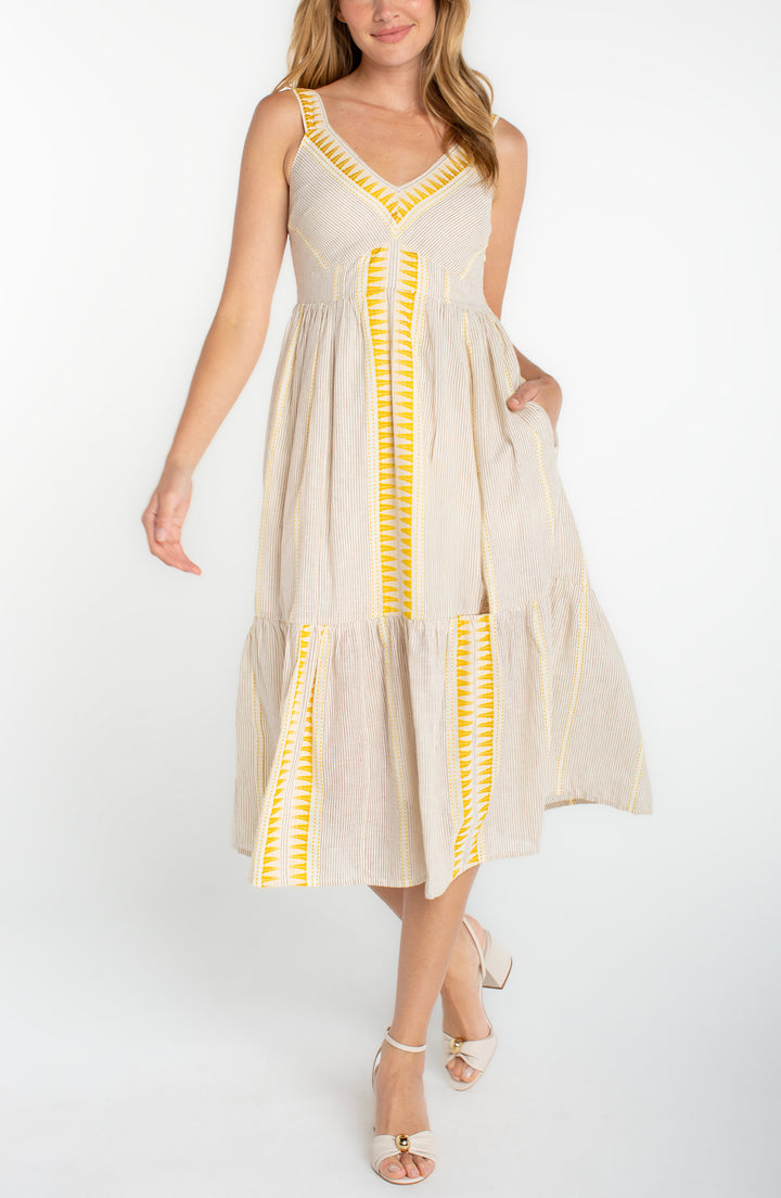 Robe sans manches - 100% coton avec poches latérales intégrées