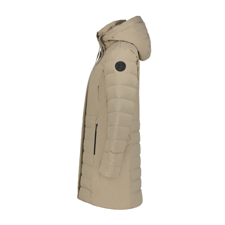 Manteau matelassé à capuche Haukkala - Coupe ajustée et mi-longue