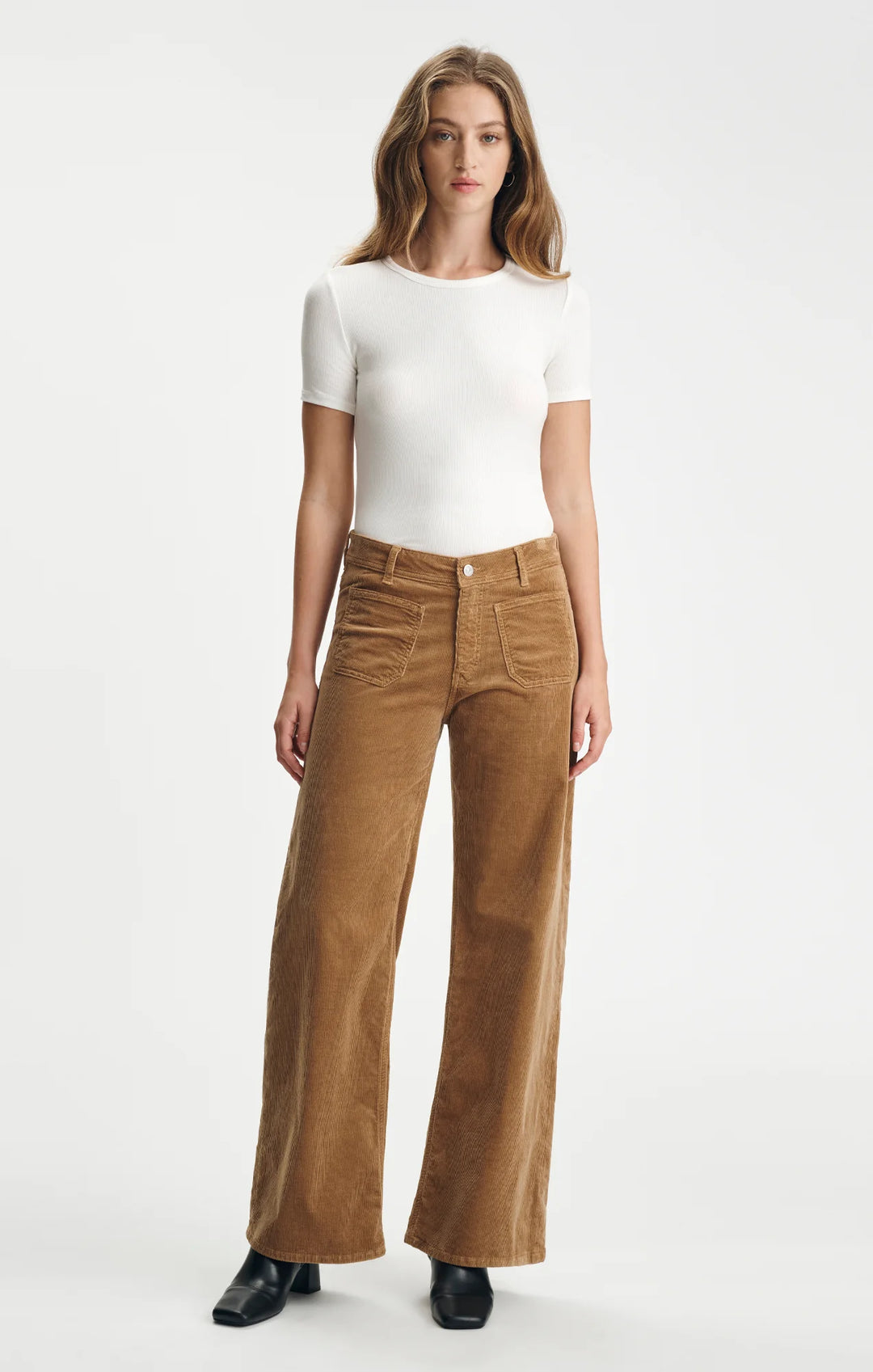 Pantalon large en velours côtelé Paloma - Doux et structuré
