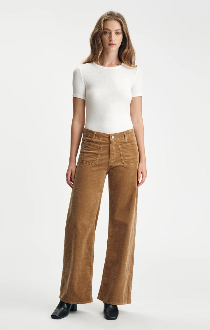 Pantalon large en velours côtelé Paloma - Doux et structuré