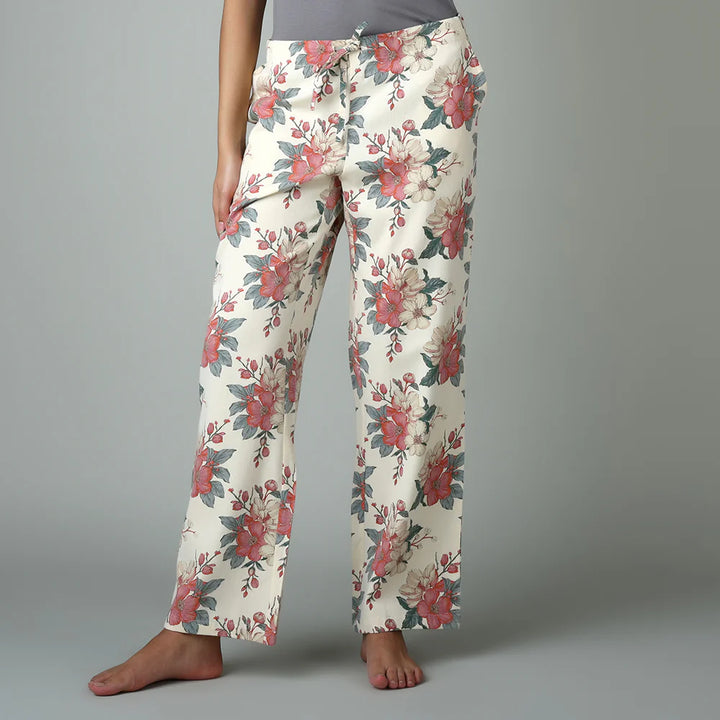 Pantalon de nuit à motifs floraux