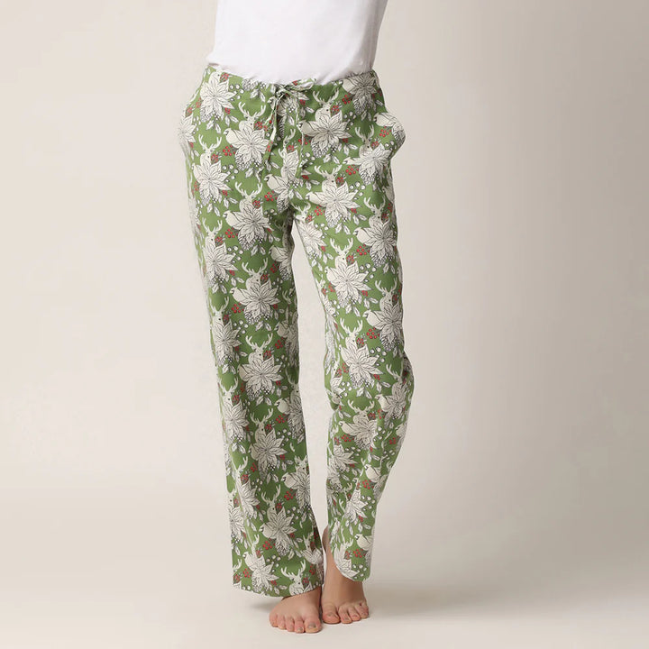 Pantalon de nuit à motifs hivernaux