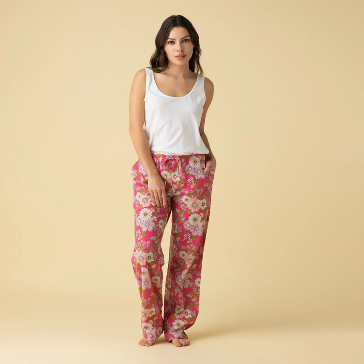 Pantalon de nuit - 100% coton léger avec sac de rangement assorti