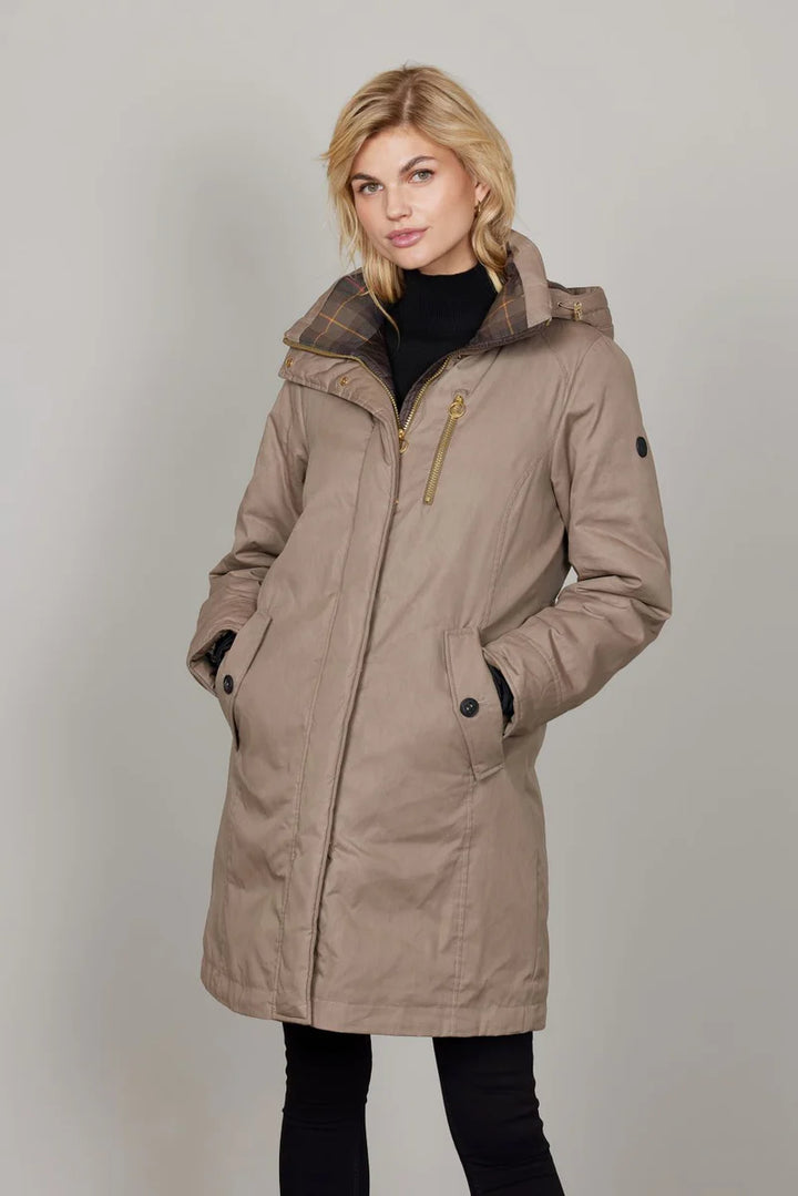 Manteau ciré à capuche amovible