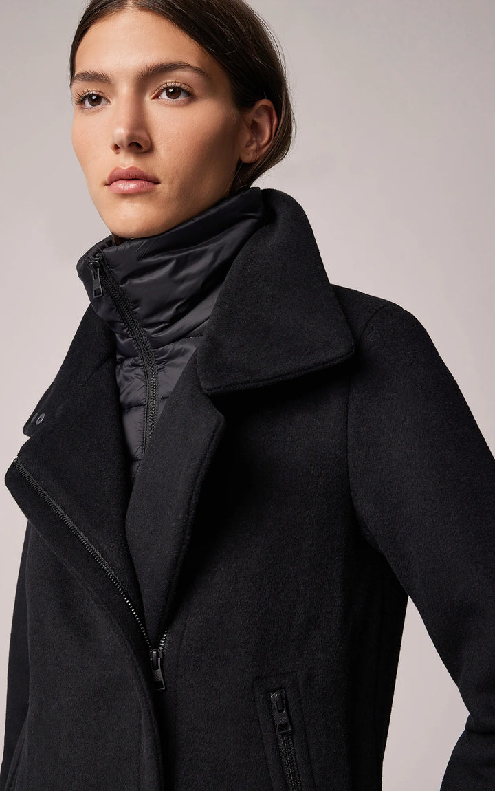 Manteau deux façons avec un col montant