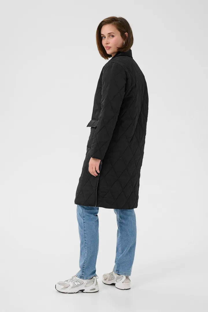 Manteau matelassé mi-long avec col piqué Anneli