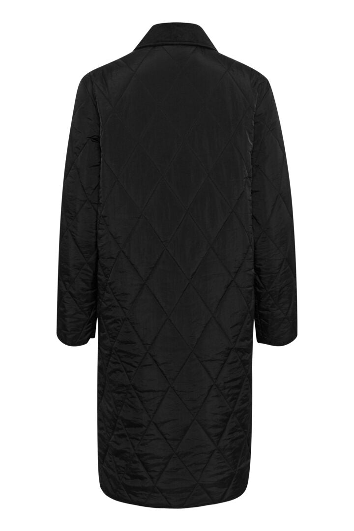 Manteau matelassé mi-long avec col piqué Anneli