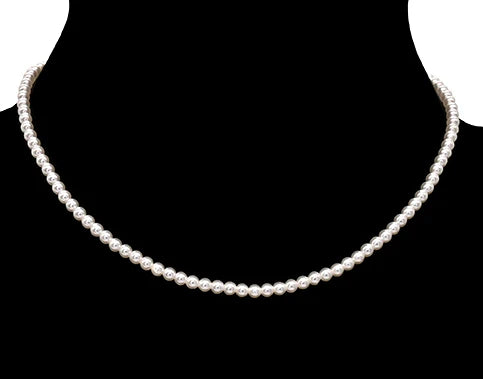 3mm glass pearl necklace - Classic jewellery
