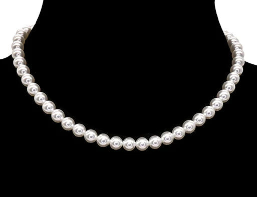 7mm Glass Pearl Necklace - Essential jewelry
