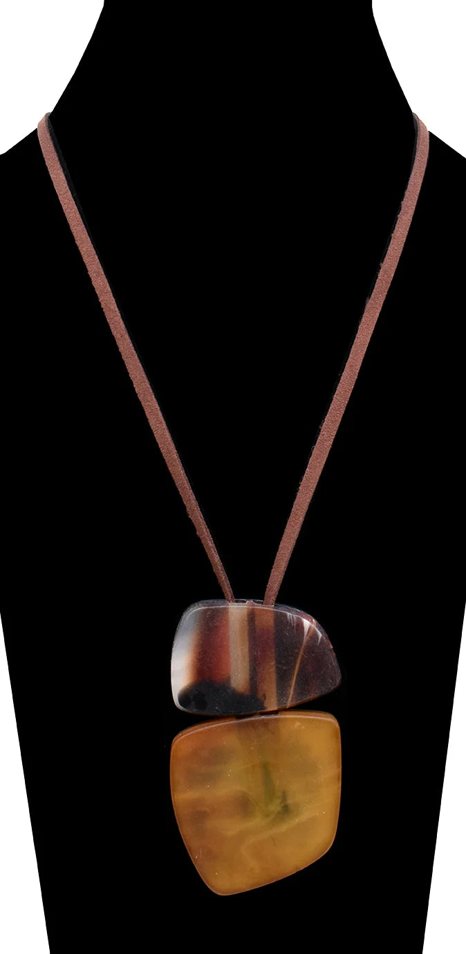 Collier pendant abstrait - Bijou tendance