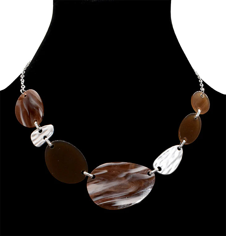 Collier chaîne pierres ovales – Pendentifs assortis