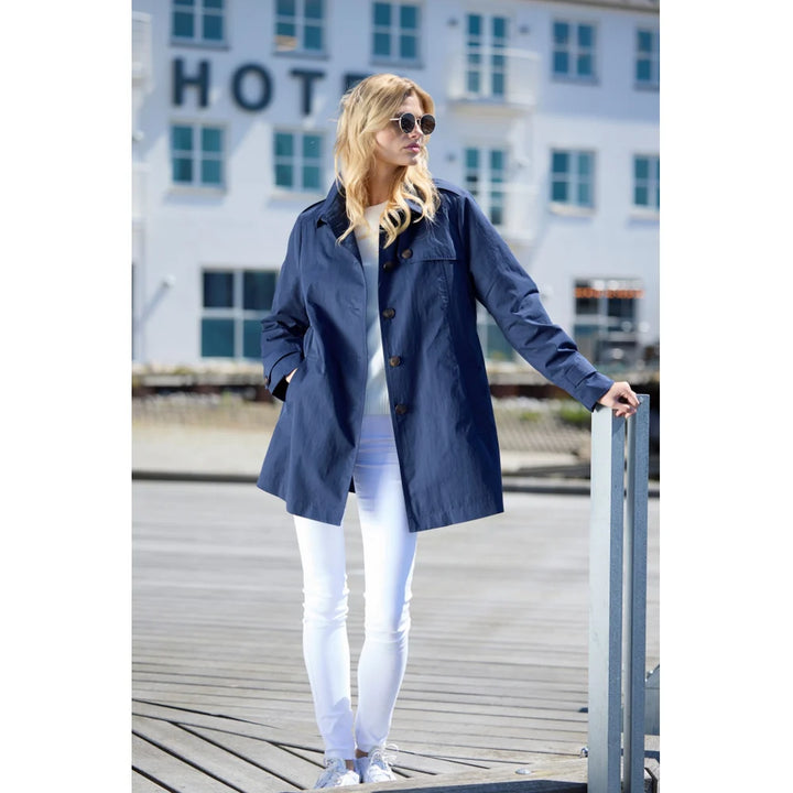 Veste trench classique Noelle - Mélange coton et nylon léger pour la mi-saison