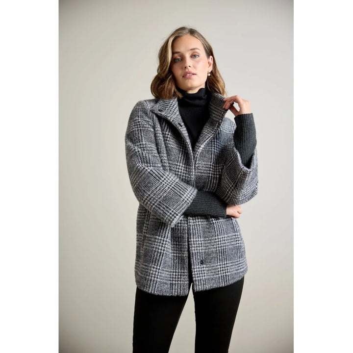Manteau en laine avec col montant amovible - Chaud à coupe évasée et détails soignés
