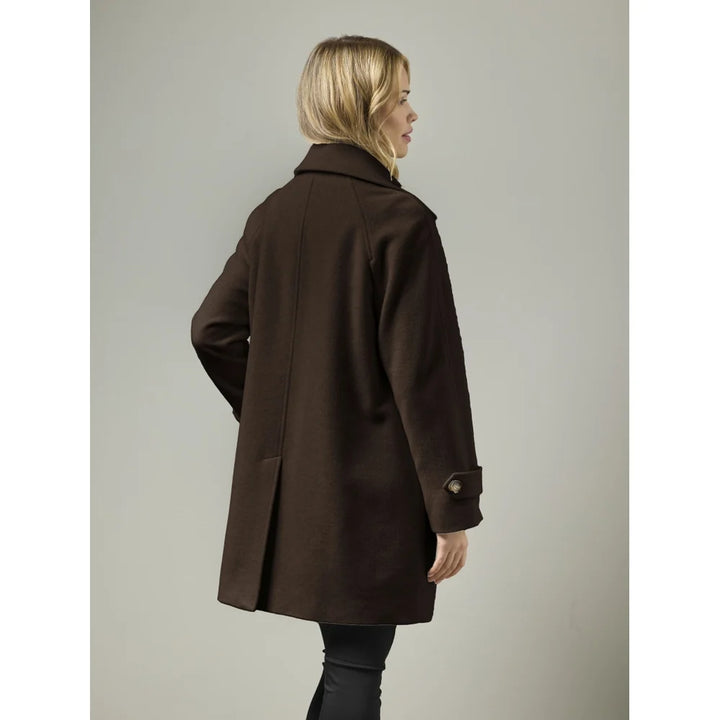 Manteau classique en laine avec isolation thermique - À col classique et détails raffinés