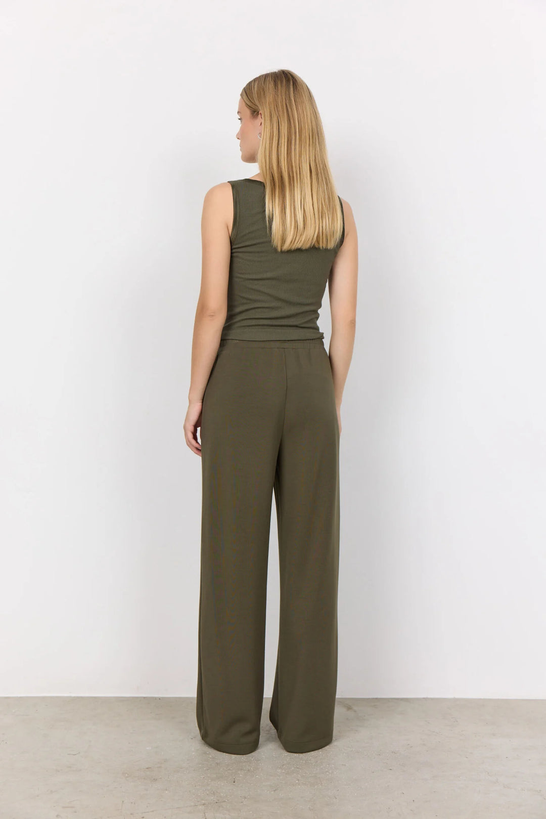 Pantalon ample en cotton ouaté