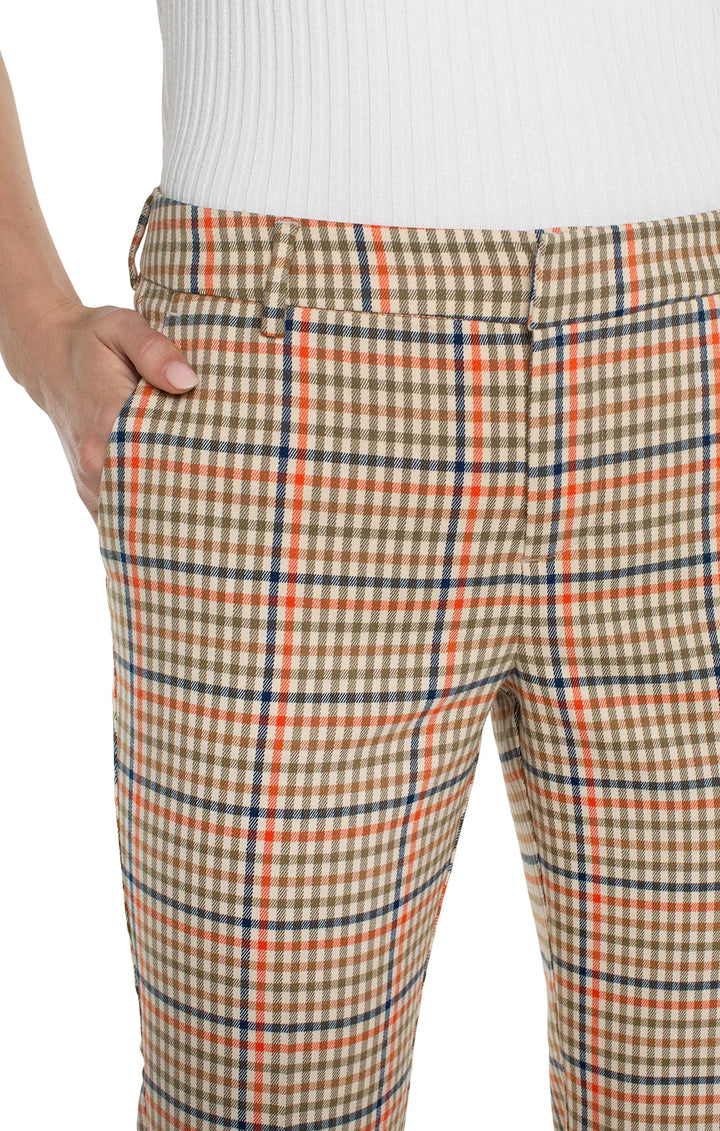 Pantalon coloré avec minis carreaux
