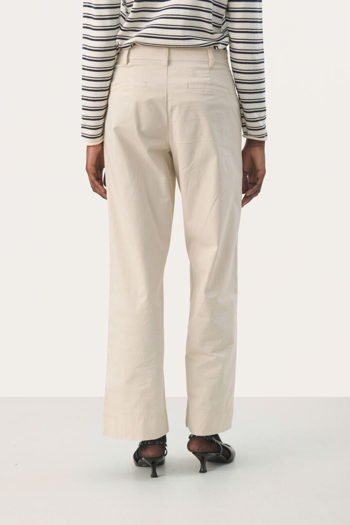 Pantalon en coton coupe droite ample