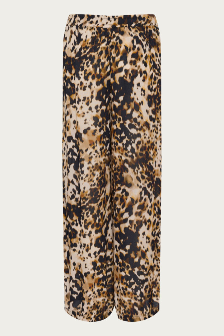 Pantalon facile à enfiler, à l’imprimé léopard audacieux Thora