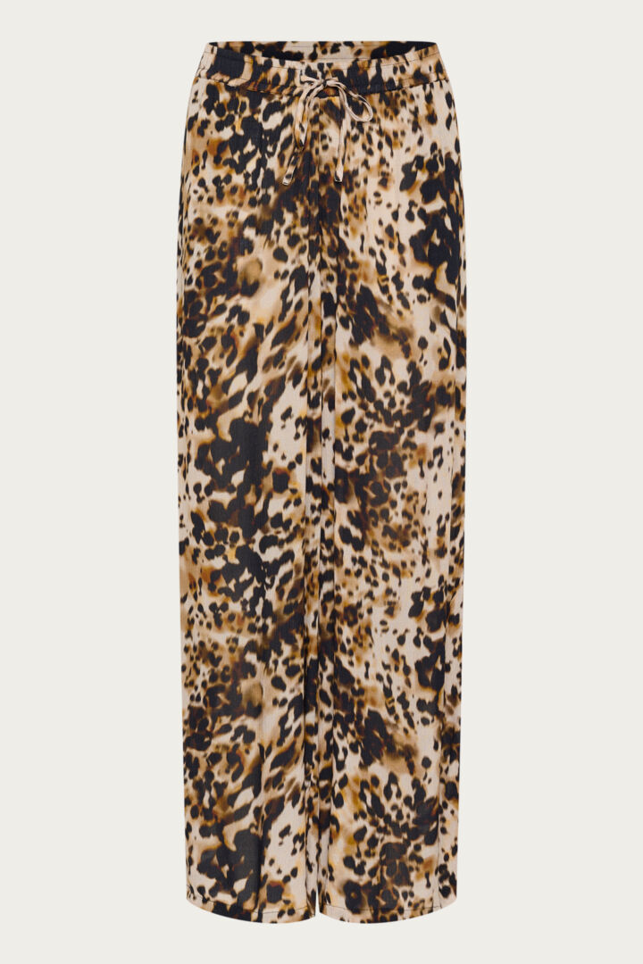 Pantalon facile à enfiler, à l’imprimé léopard audacieux Thora