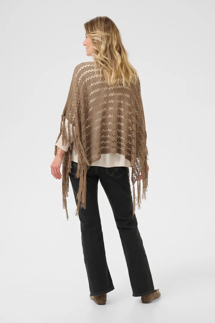 Poncho à franges Alpah