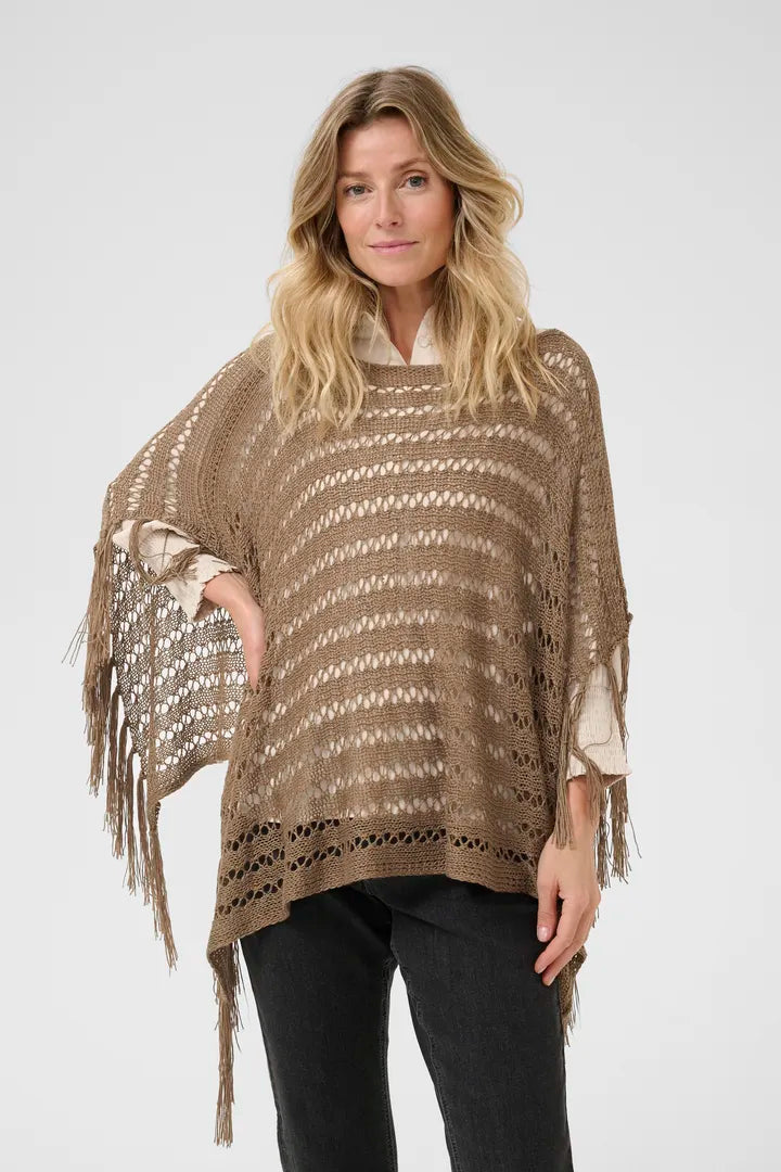 Poncho à franges Alpah