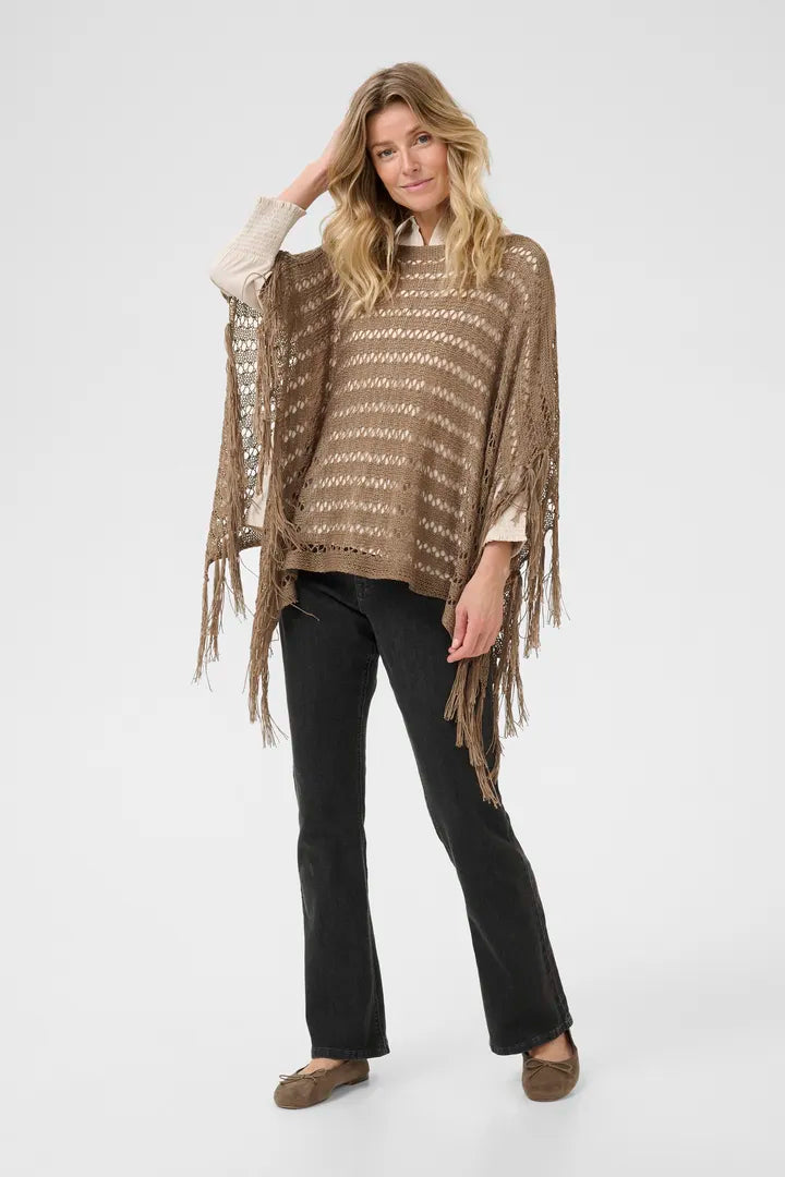 Poncho à franges Alpah