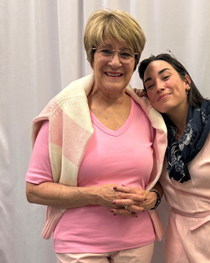 T-shirt col en v Ratansa