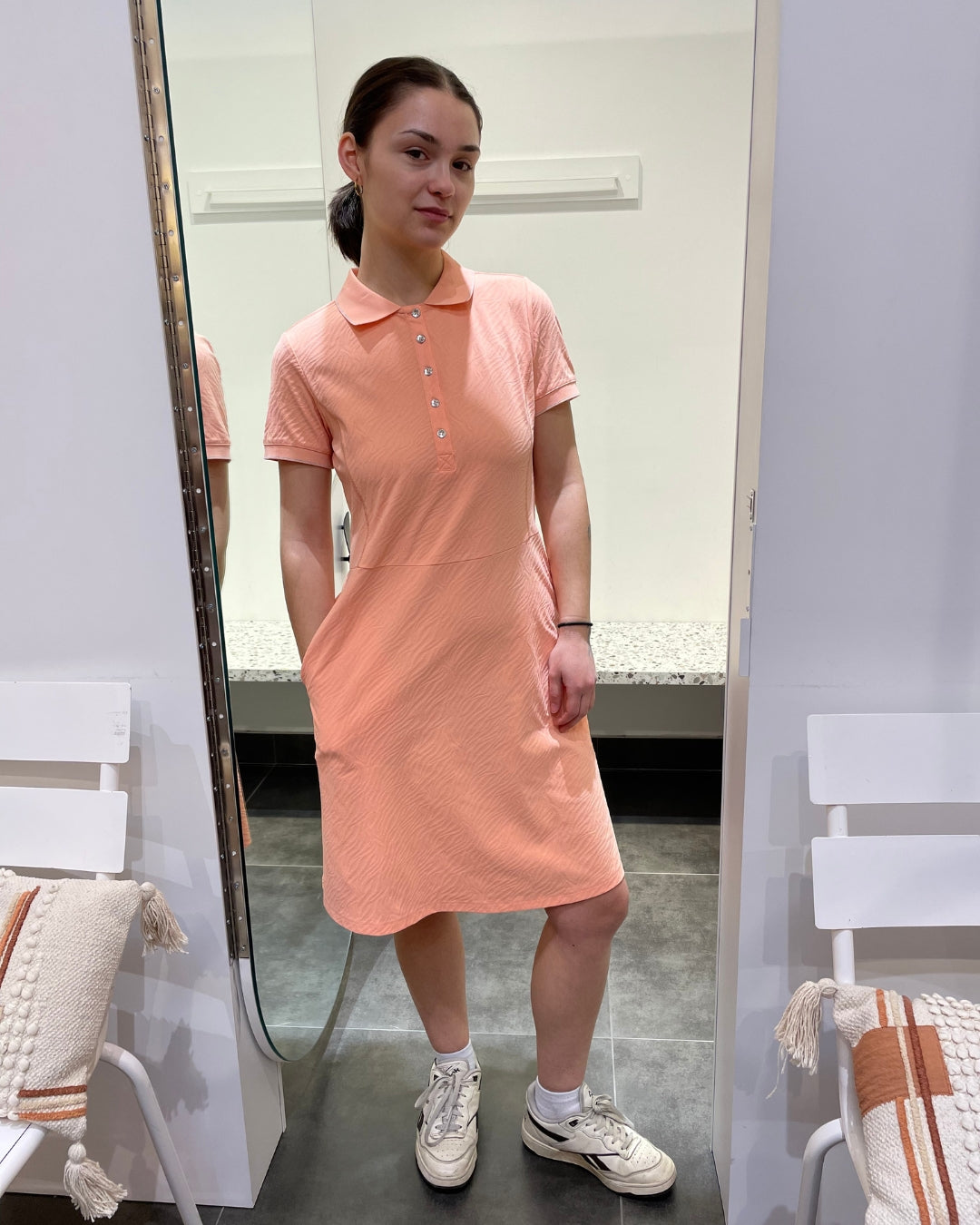 Robe polo classique rose Imanne