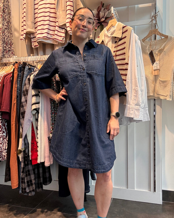 Robe courte en denim Sardia