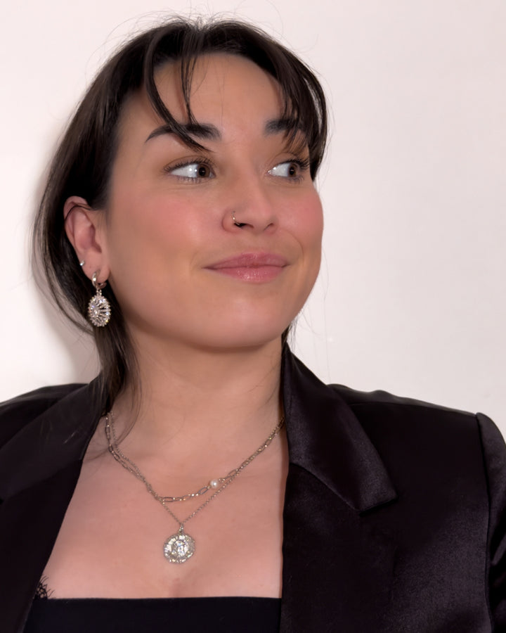 Veston satiné à manches trois-quarts Cocamina