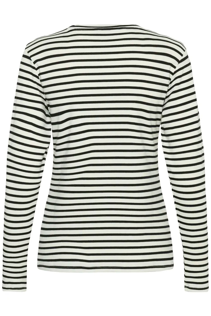 Pull à rayures et broderie de coeur Liddy