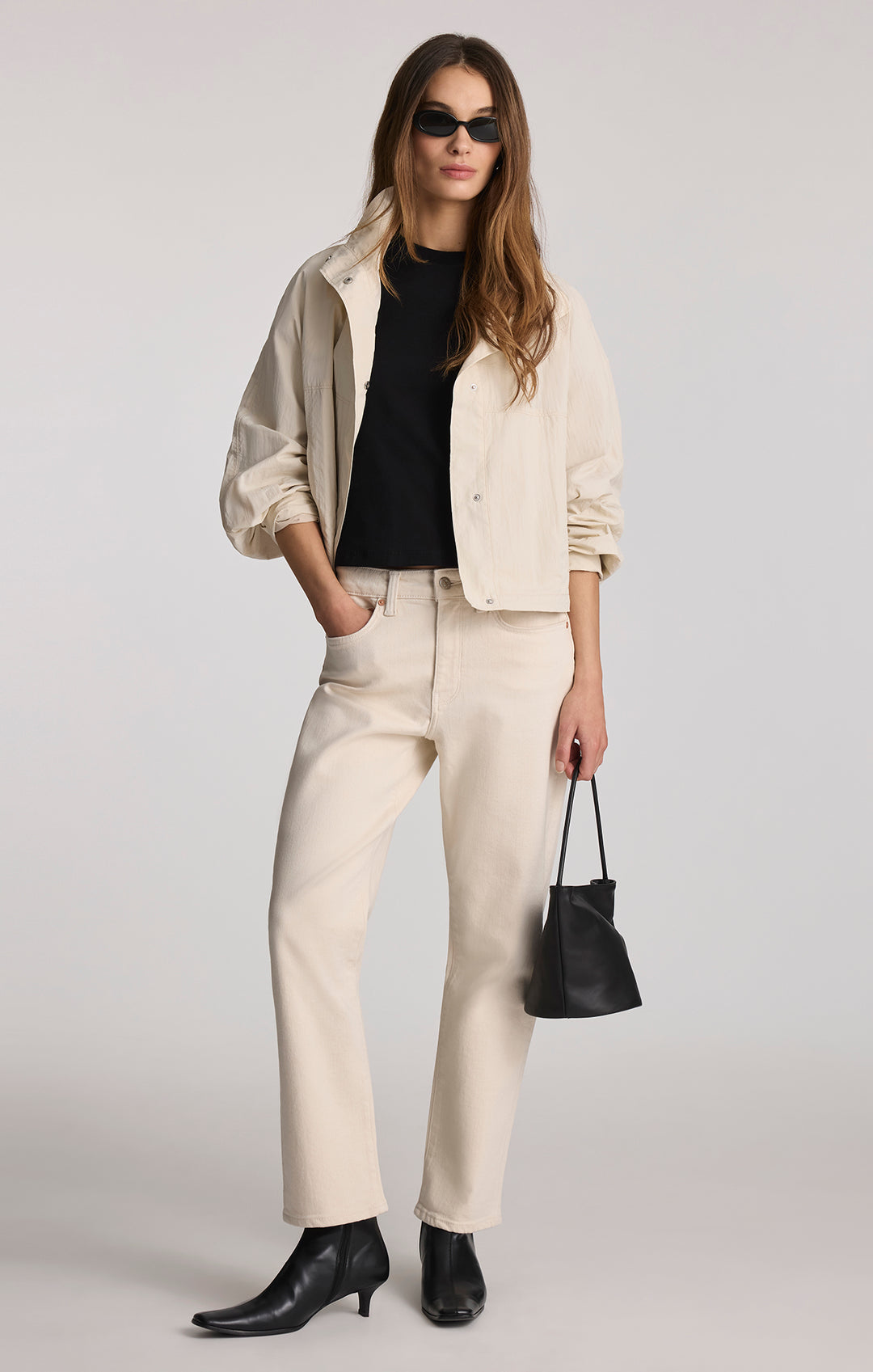 Jean New York taille haute droit - En coton et taille haute