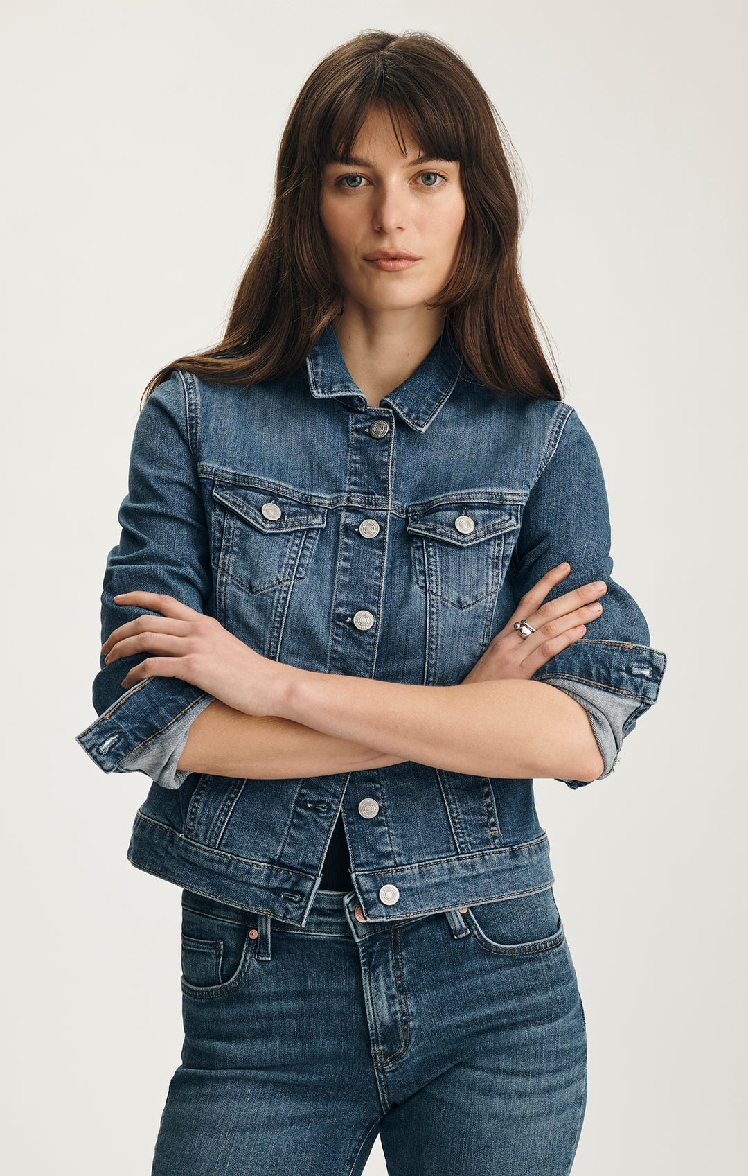 Veste en denim Samantha – Classique et confort extensible