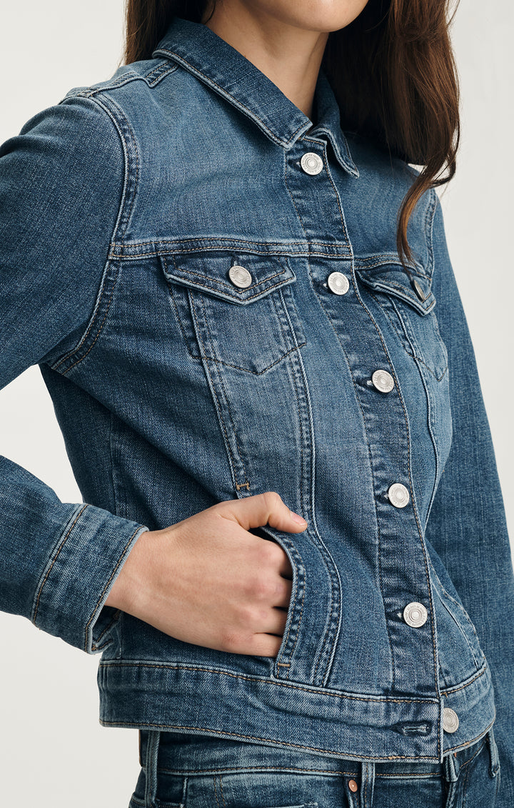 Veste en denim Samantha – Classique et confort extensible